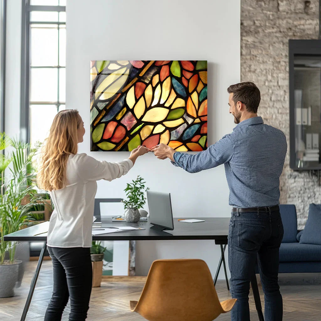 Opulent Leaf Wall Art - Elevate Your Living Space with High-end Botanical Artwork.