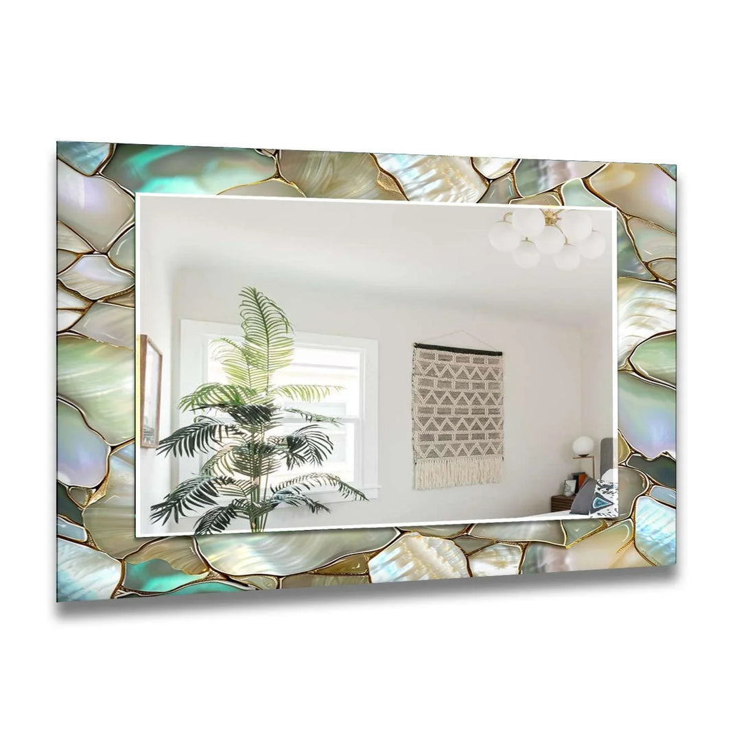Glowing Stones Wall Mirror Abstract Wall Mirror