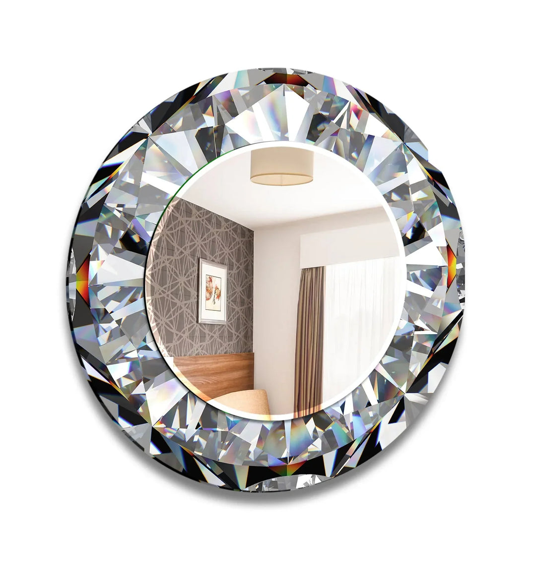 Diamond Round Wall Mirror modern mirror