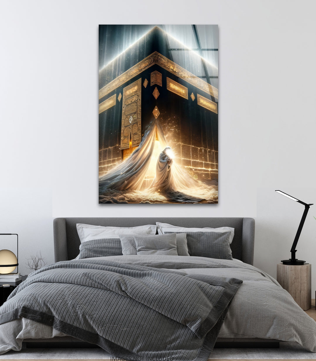 Heavenly Grace – Divine Light at the Kaaba Glass Wall Art