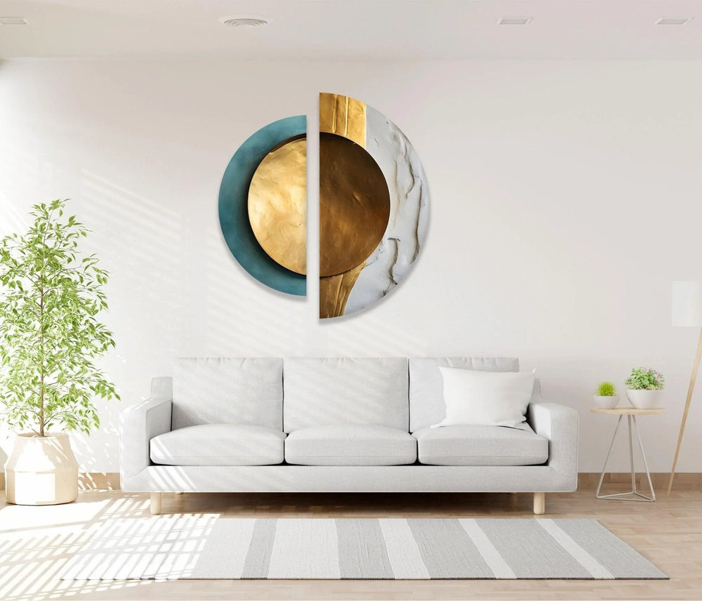 2 Piece White Golden Details Glass Wall Art art glass wall art, glass wall art pictures