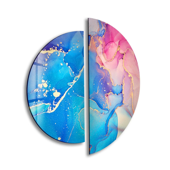 Set of 2 Piece Pink and Blue Abstract Glass Wall Art Transform your home with X from MyPhotoStation. Beautiful large glass photo prints and eye-catching glass wall photos. Enjoy vivid colors and free shipping. Shop now and make an impact!