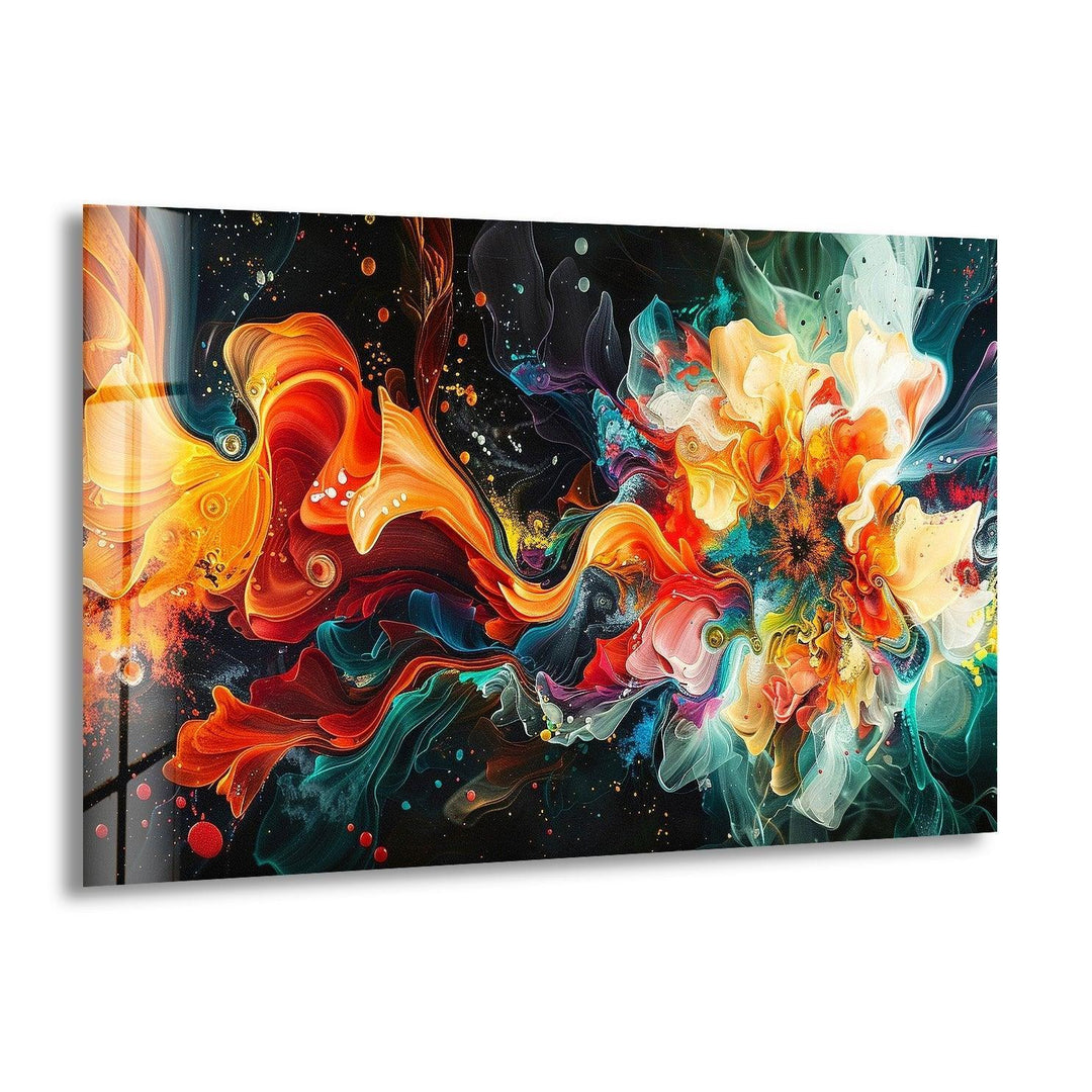 3D Abstract Color Bomb Glass Wall Art stained glass wall art, stained glass wall decor