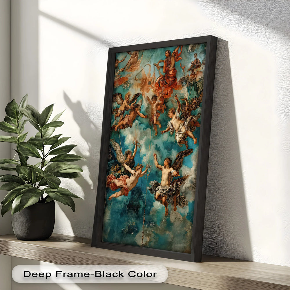 Angels and Deities in Renaissance Sky - Rococo Oil Painting - MyPhotoStation