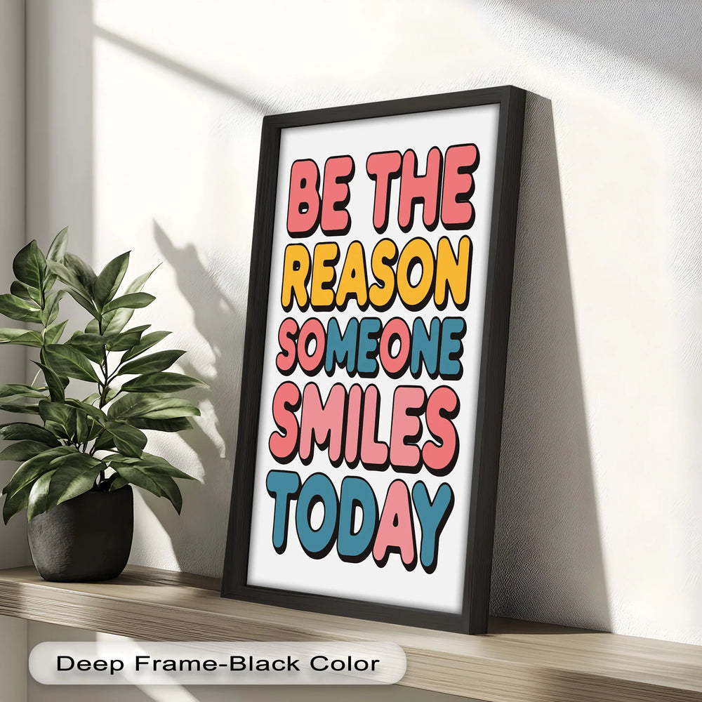 Bold Typography Oil Painting – Positive Affirmation Wall Art in Retro Style