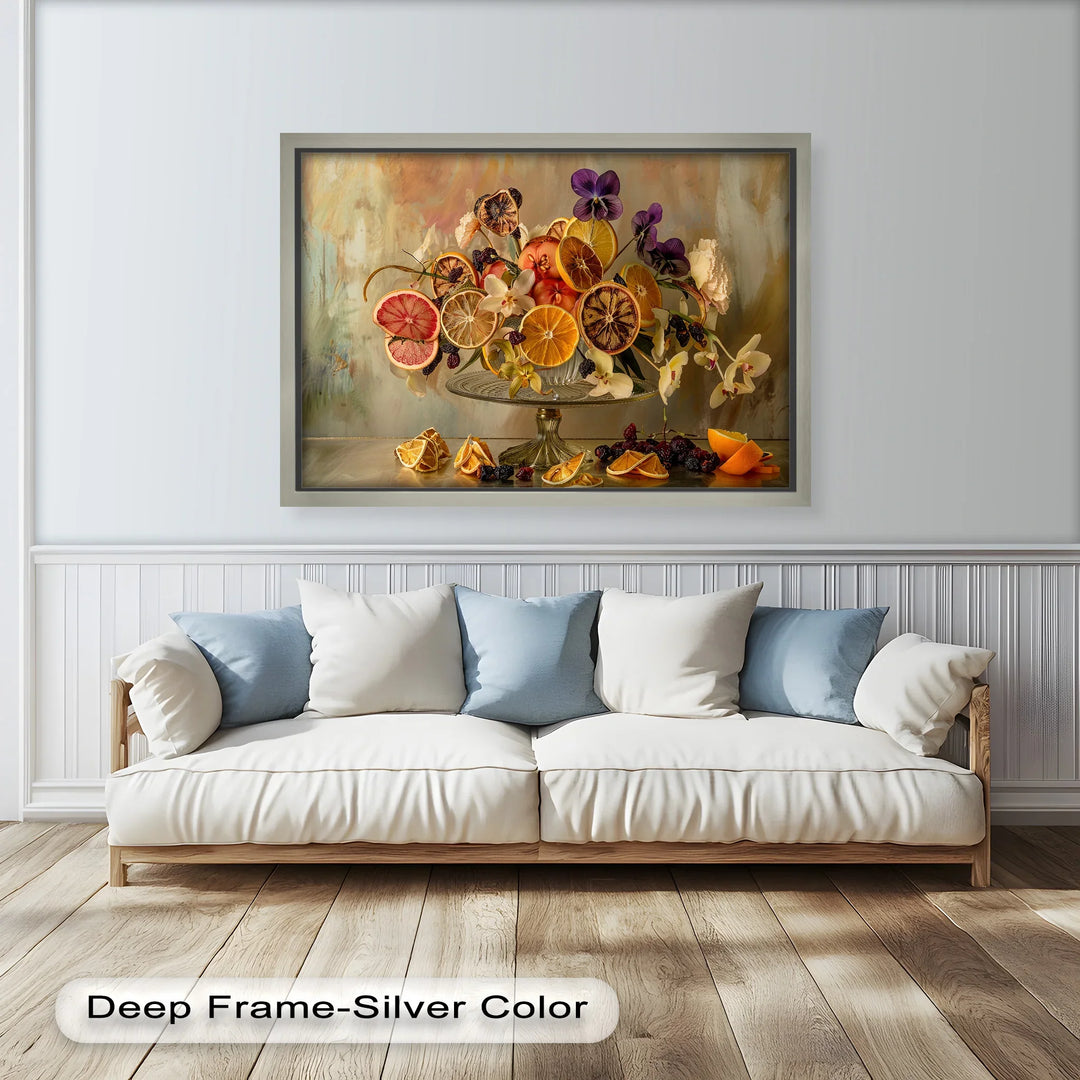Citrus Garden Arrangement – Vibrant Still Life Food Painting - MyPhotoStation