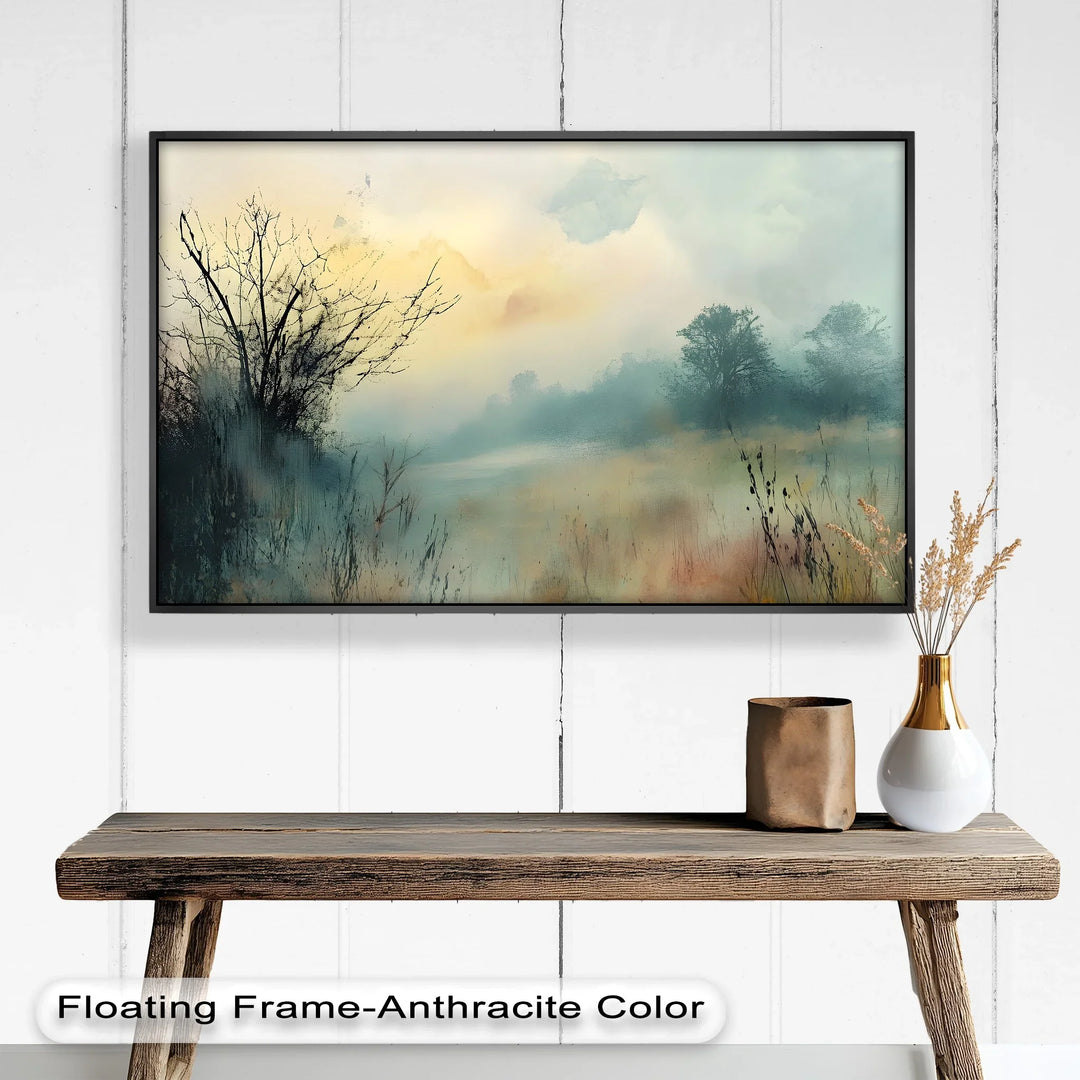 Misty Twilight Meadow – Landscape Oil Painting - MyPhotoStation