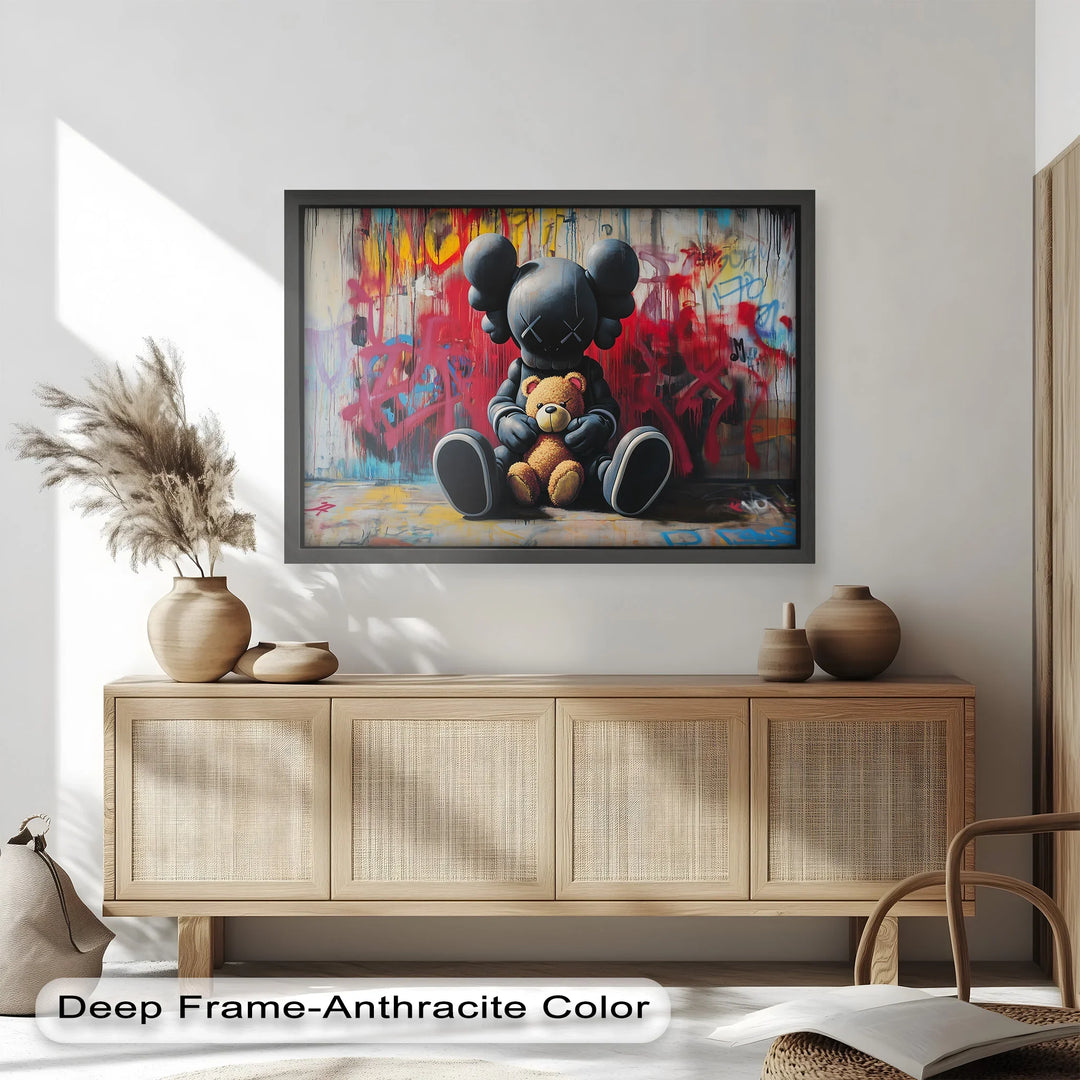 Alone with a Bear – KAWS Oil Painting - MyPhotoStation