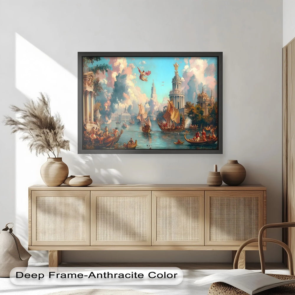 Baroque River Parade – Grand Venetian Fantasy Oil Painting - MyPhotoStation