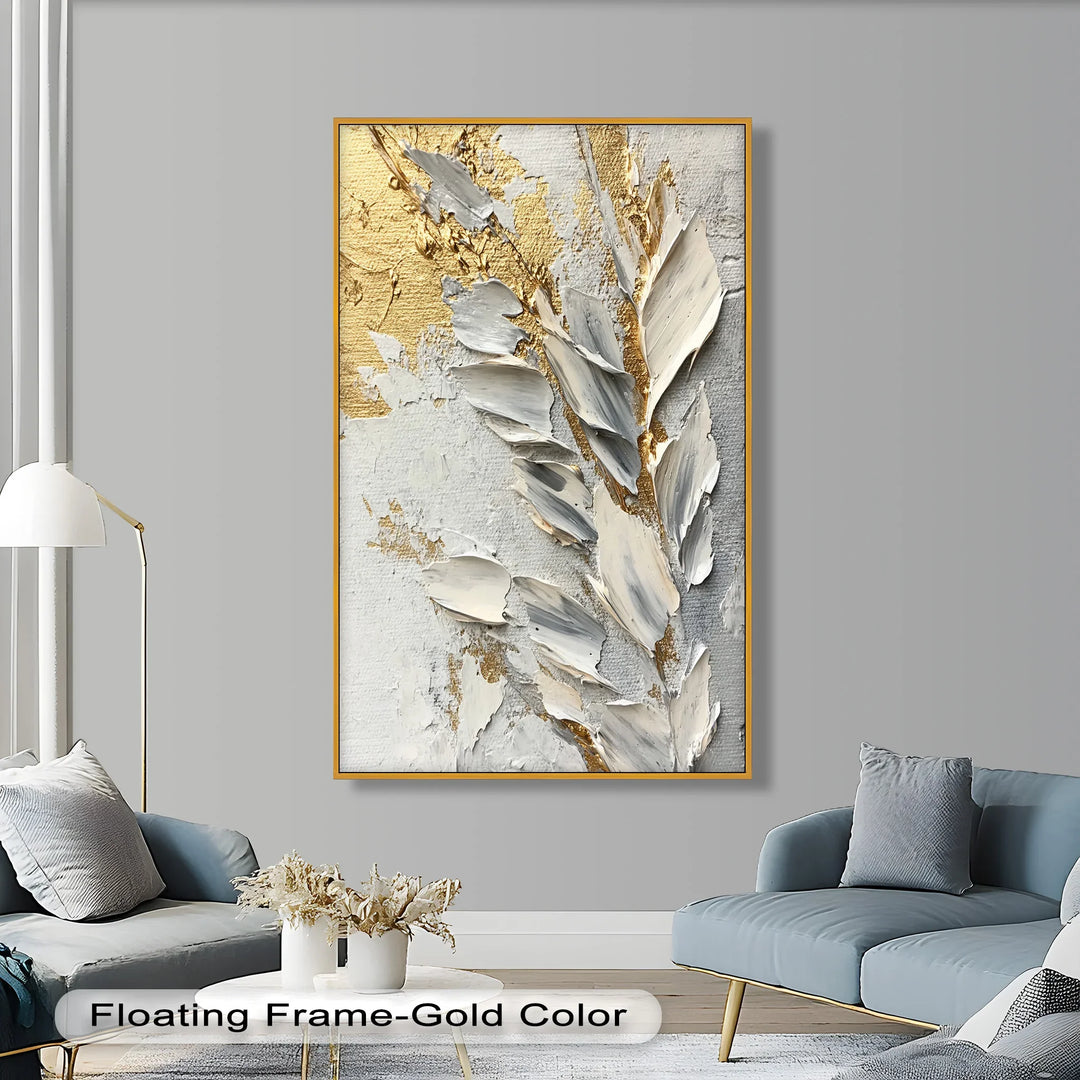 Golden Whisper – Neutral Abstract Oil Painting - MyPhotoStation