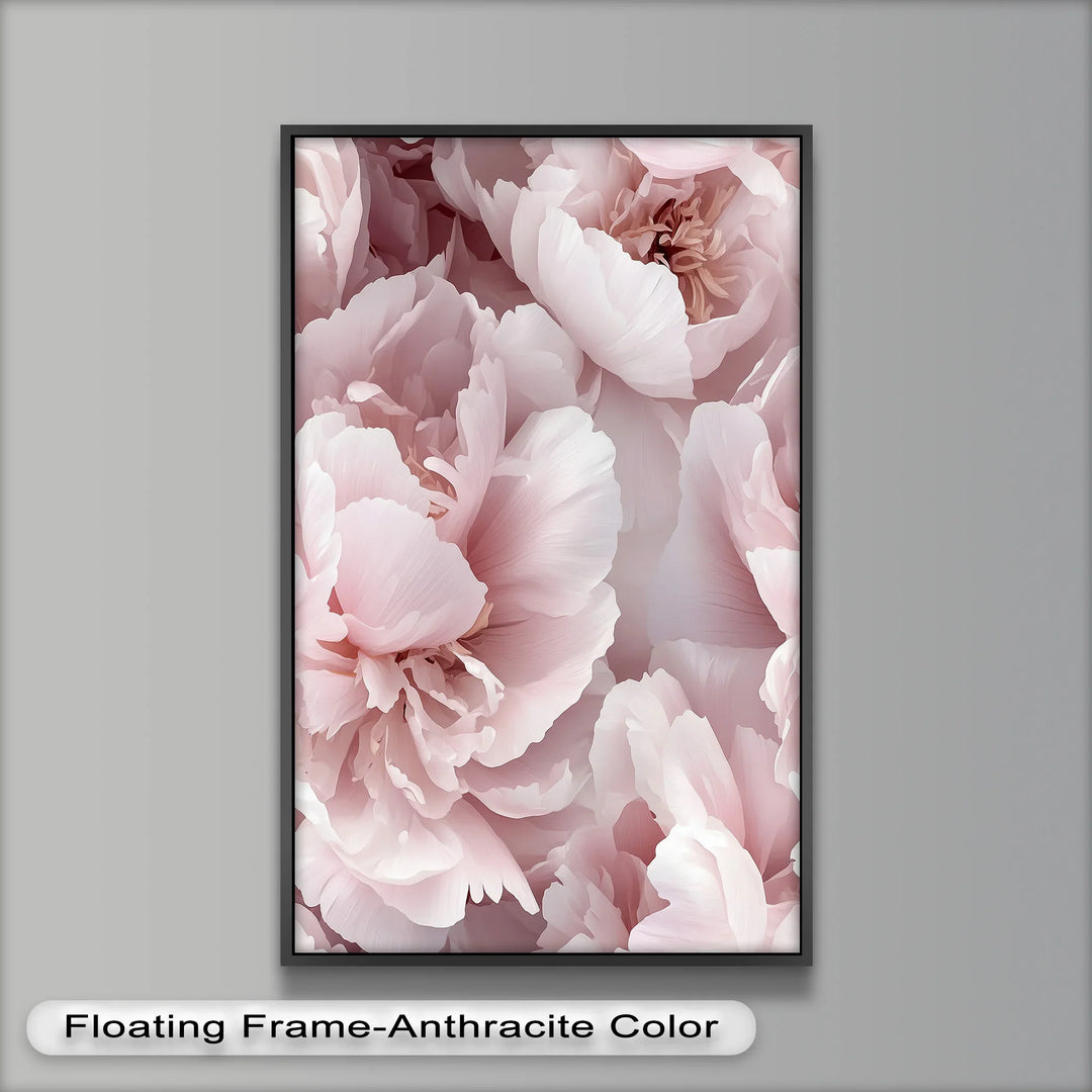 Blushing Petal Bloom – Soft Pink Peony Flower Oil Painting - MyPhotoStation