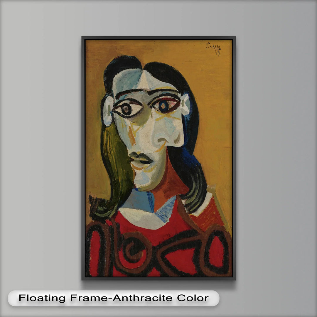 Abstract Portrait with Red Garment - Picasso Oil Painting - MyPhotoStation