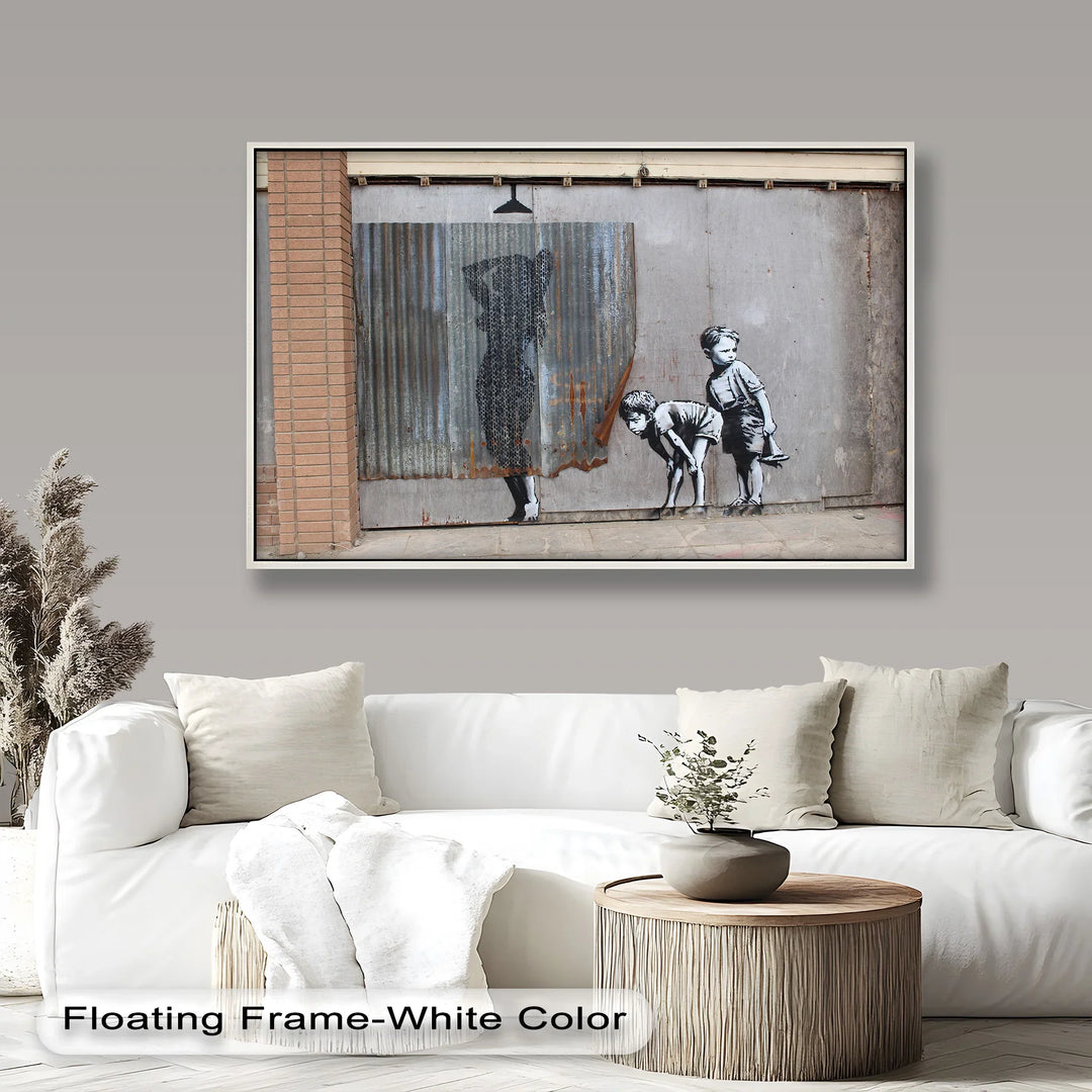 Boys Looking Girl – Banksy Oil Painting - MyPhotoStation
