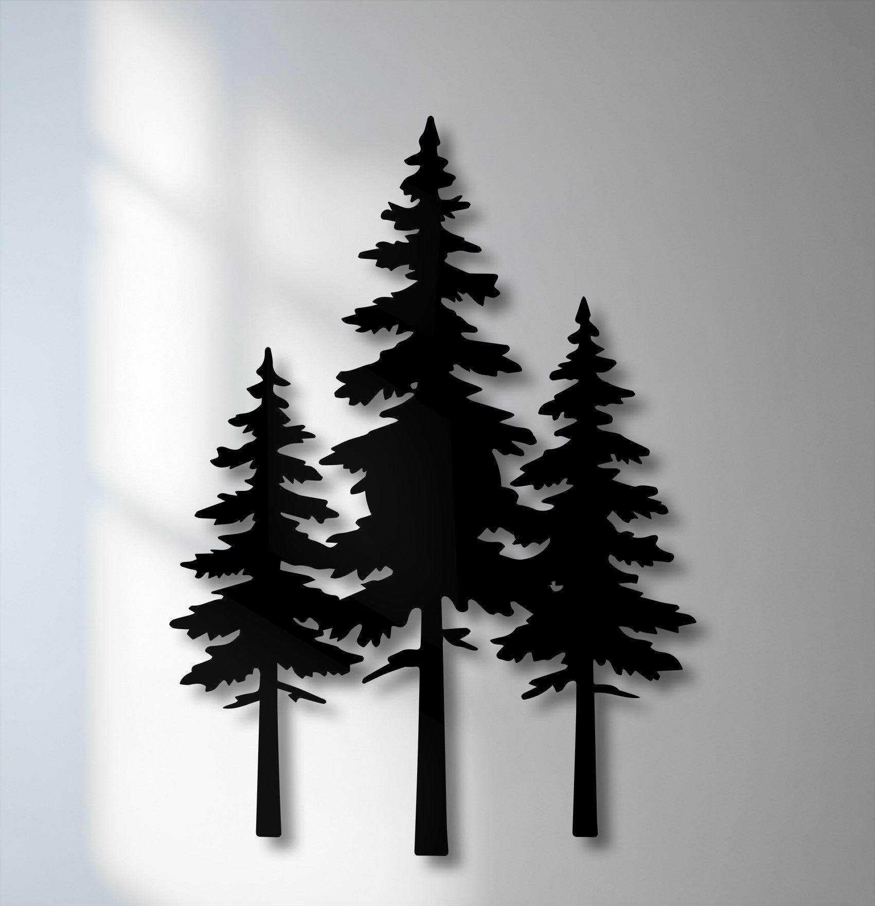 Pine Forest Metal Wall Art – Nature Tree Silhouette Decor – MyPhotoStation
