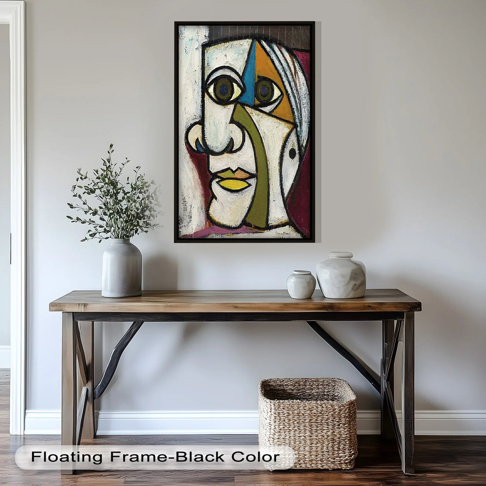 Bold Gaze – Geometric Abstract Portrait Picasso Oil Painting - MyPhotoStation