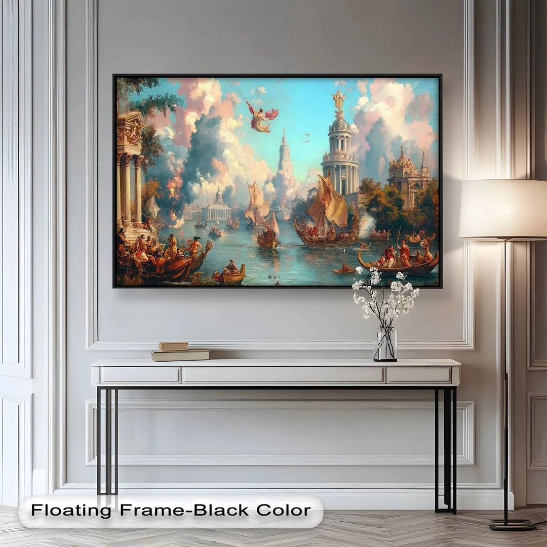 Baroque River Parade – Grand Venetian Fantasy Oil Painting - MyPhotoStation