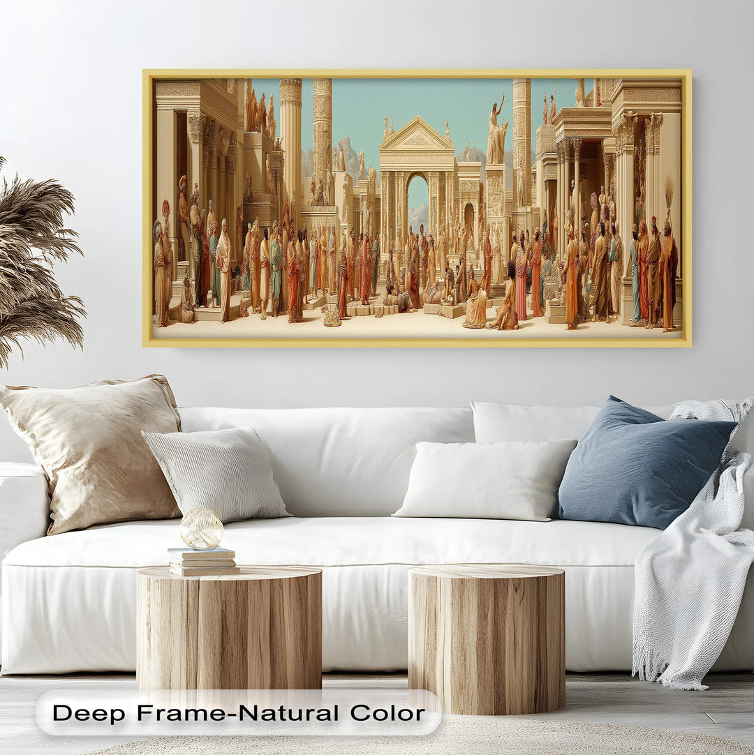 Ancient Agora Gathering – Roman Forum Oil Painting - MyPhotoStation