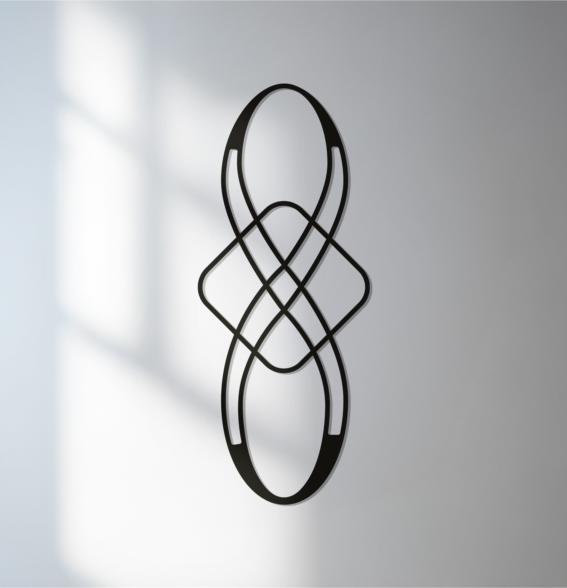 Geometric Infinity Metal Wall Art – Modern Black Wall Decor ...