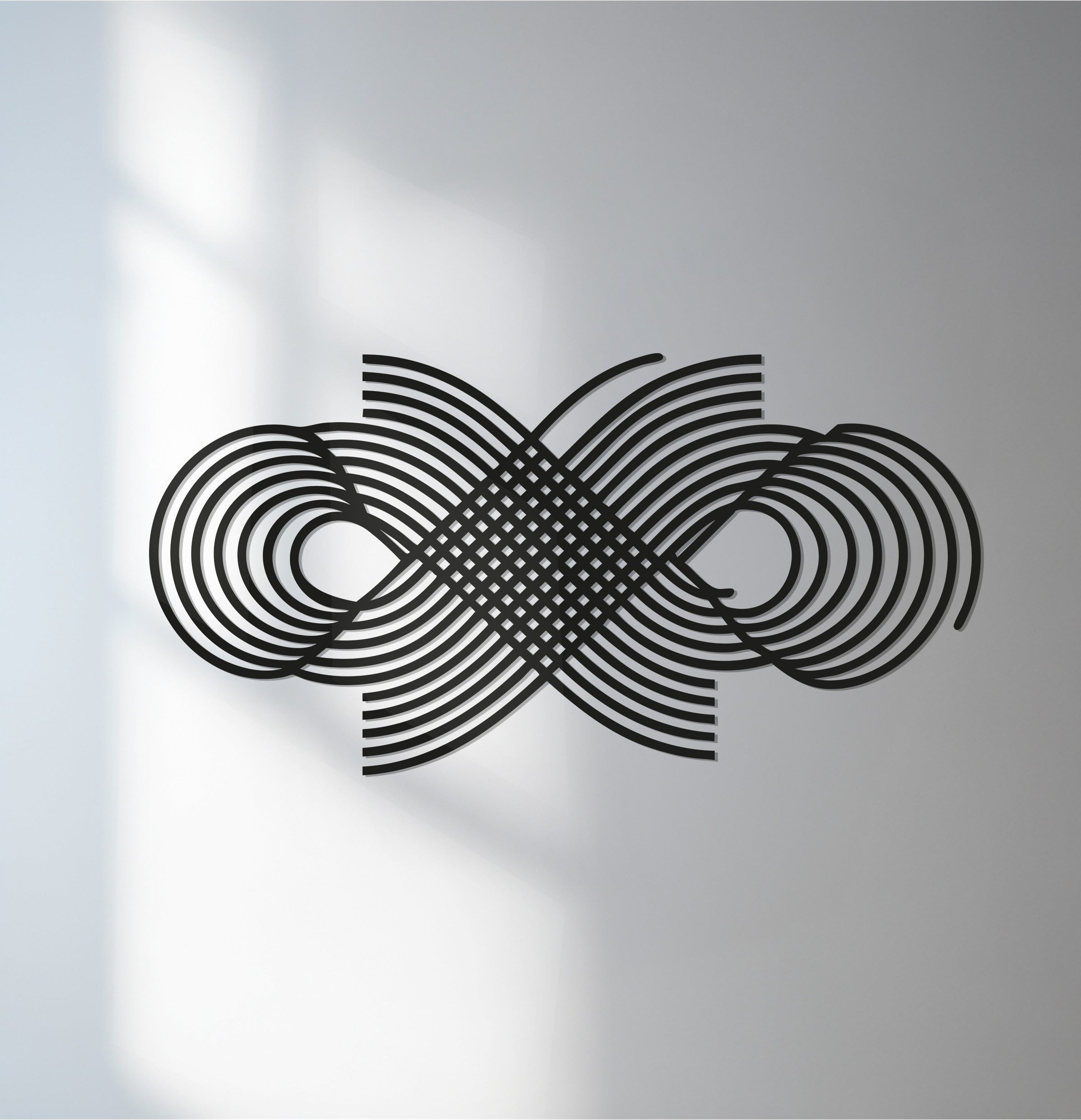 Geometric Infinity Metal Wall Art – Modern Abstract Black Décor ...