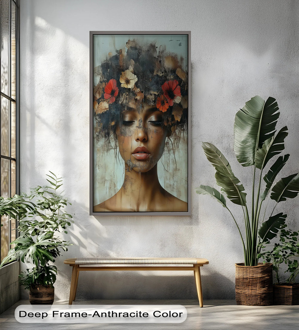 Autumn Reverie – Ethereal Boho Flower Oil Painting - MyPhotoStation