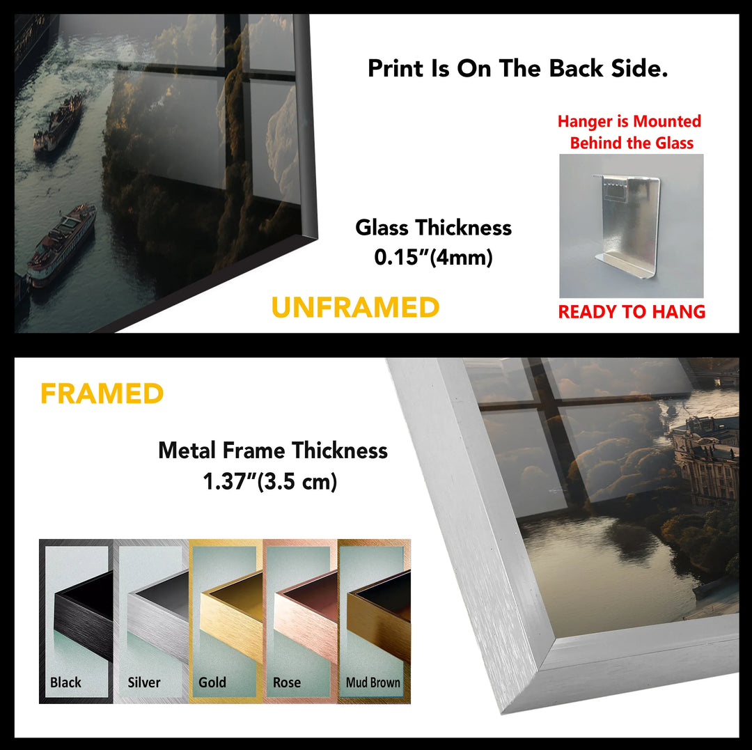 Berlin Sunset Glass Wall Art - MyPhotoStation