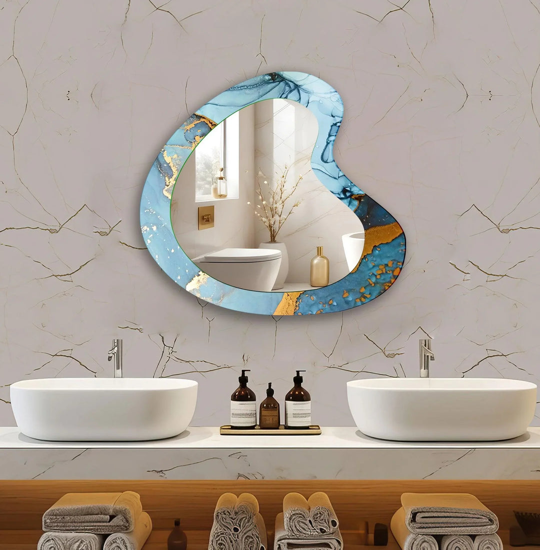 Mirror wall art featuring unique designs that blend functionality with artistic elegance