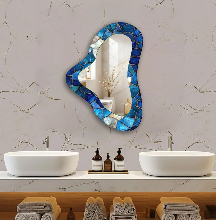 Wall mirrors featuring intricate designs to add depth and light to your living space