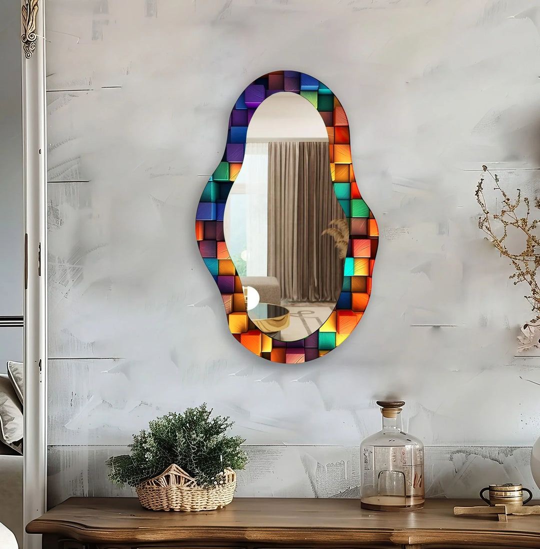 Color Stained Living Room Mirror - MyPhotoStation