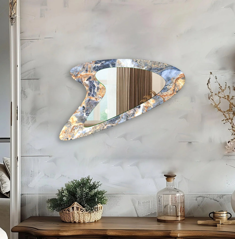 Mirrored wall art offering a creative and reflective statement for contemporary interiors