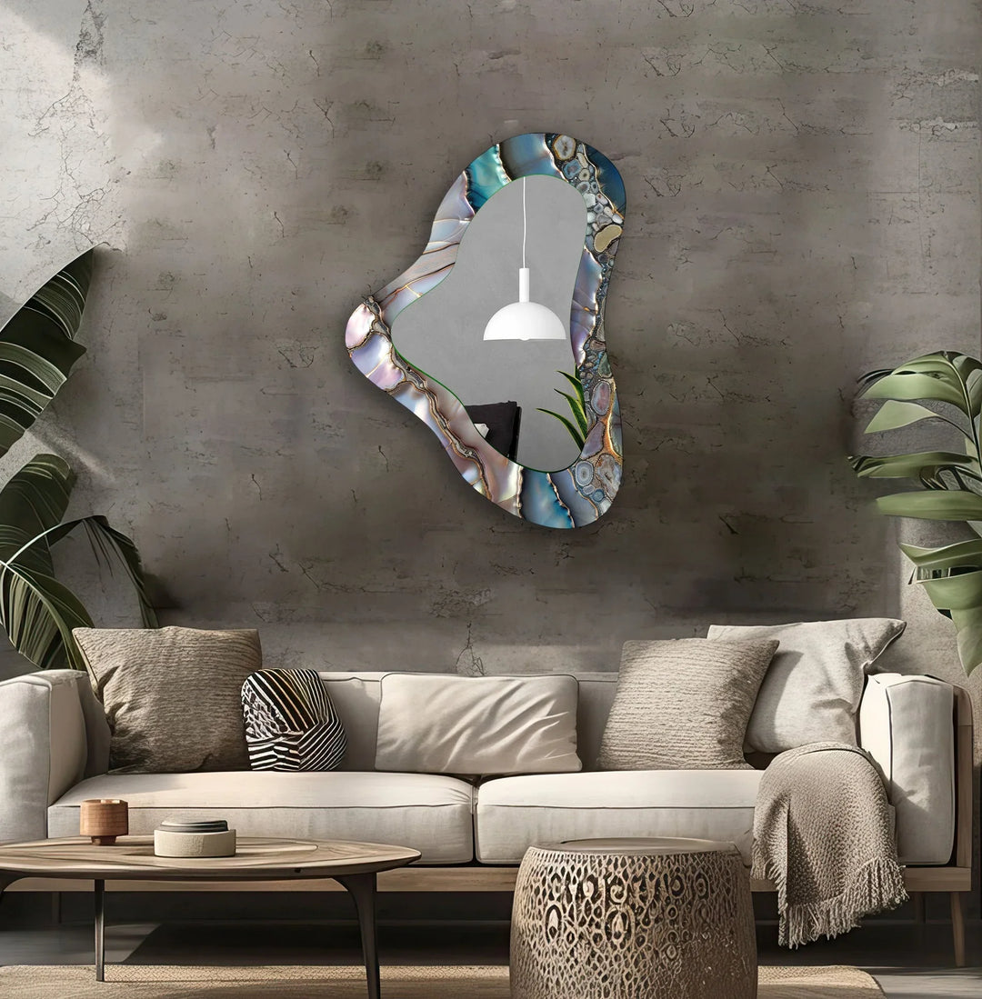 Mirror wall art featuring unique designs that blend functionality with artistic elegance
