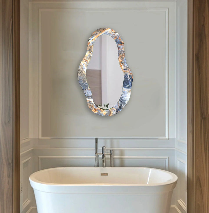 Mirrored wall art offering a creative and reflective statement for contemporary interiors