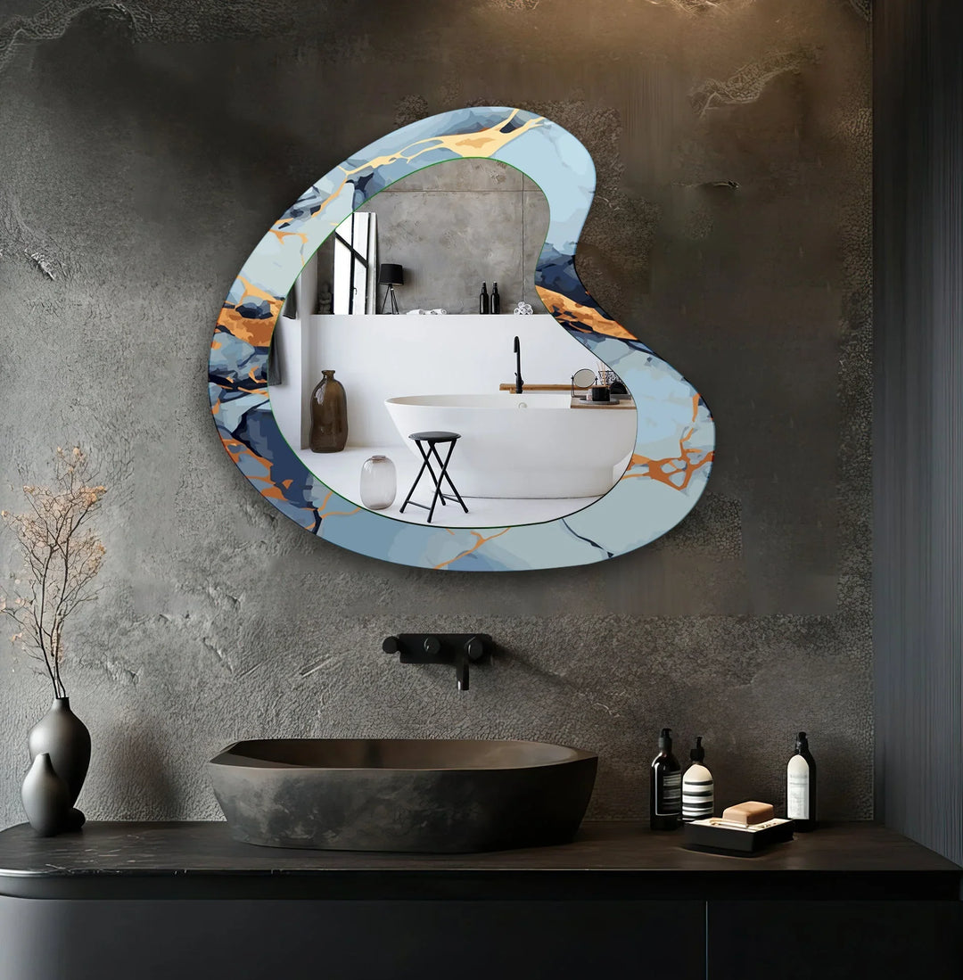 Wall mirrors with artistic frames that serve as both functional and decorative pieces