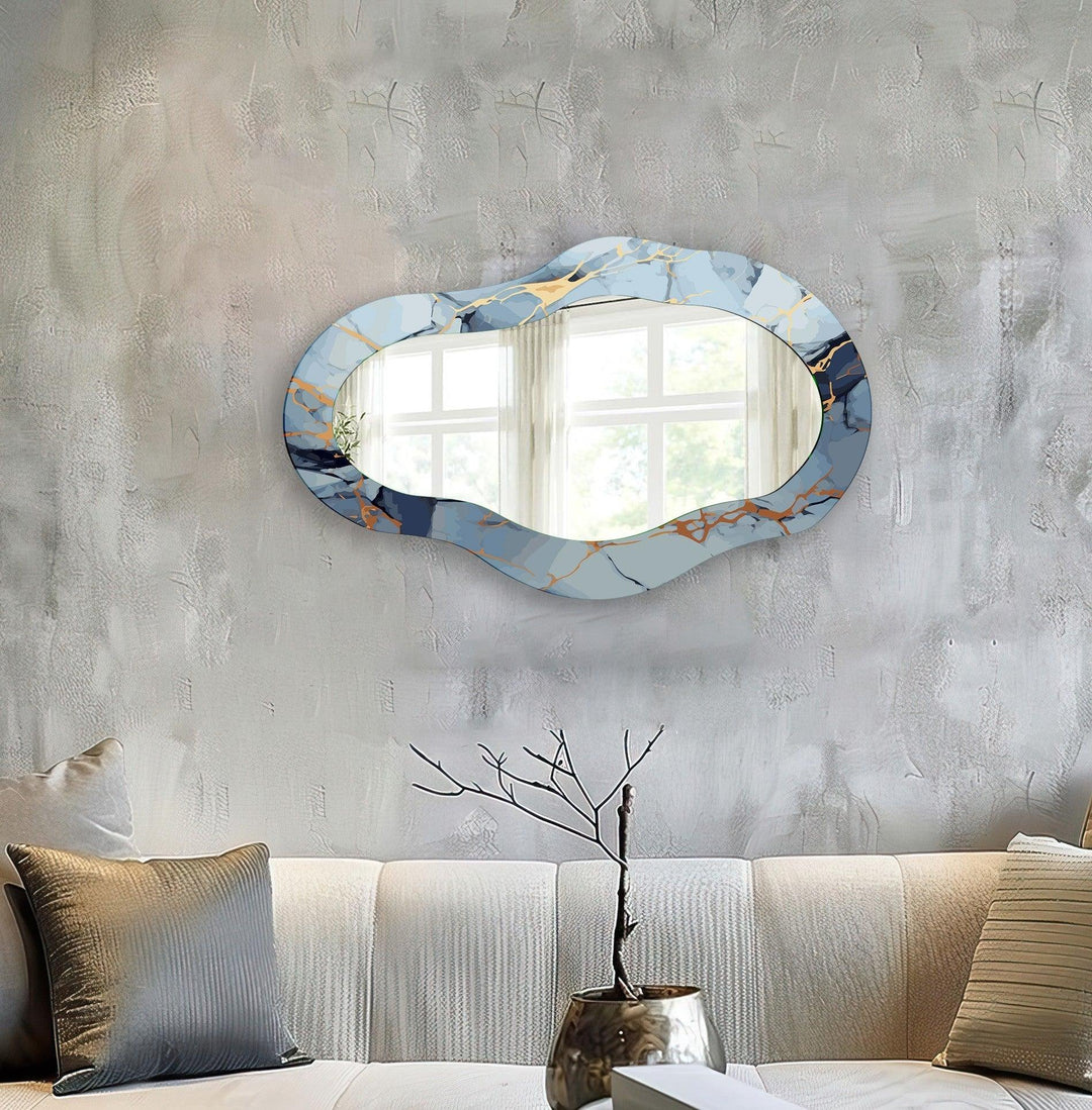Wall mirrors designed with bold geometric shapes to make a striking statement