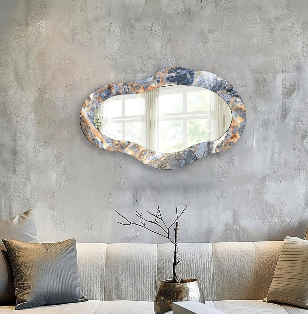 Wall mirrors with artistic frames that serve as both functional and decorative pieces