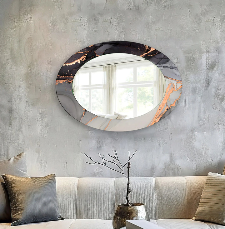 Wall mirrors with artistic frames that serve as both functional and decorative pieces