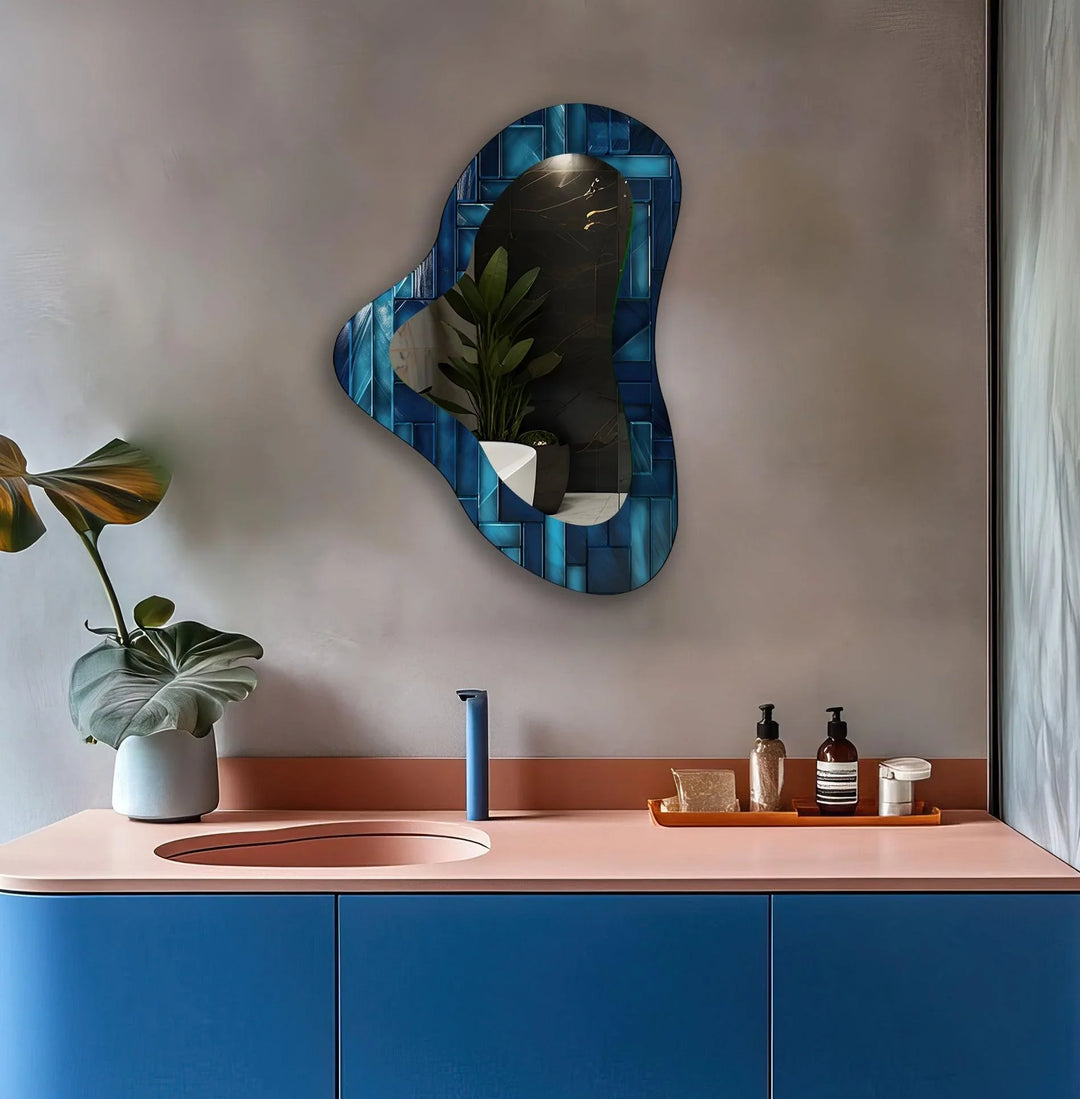 Decorative wall mirror with intricate detailing, perfect for enhancing any interior space