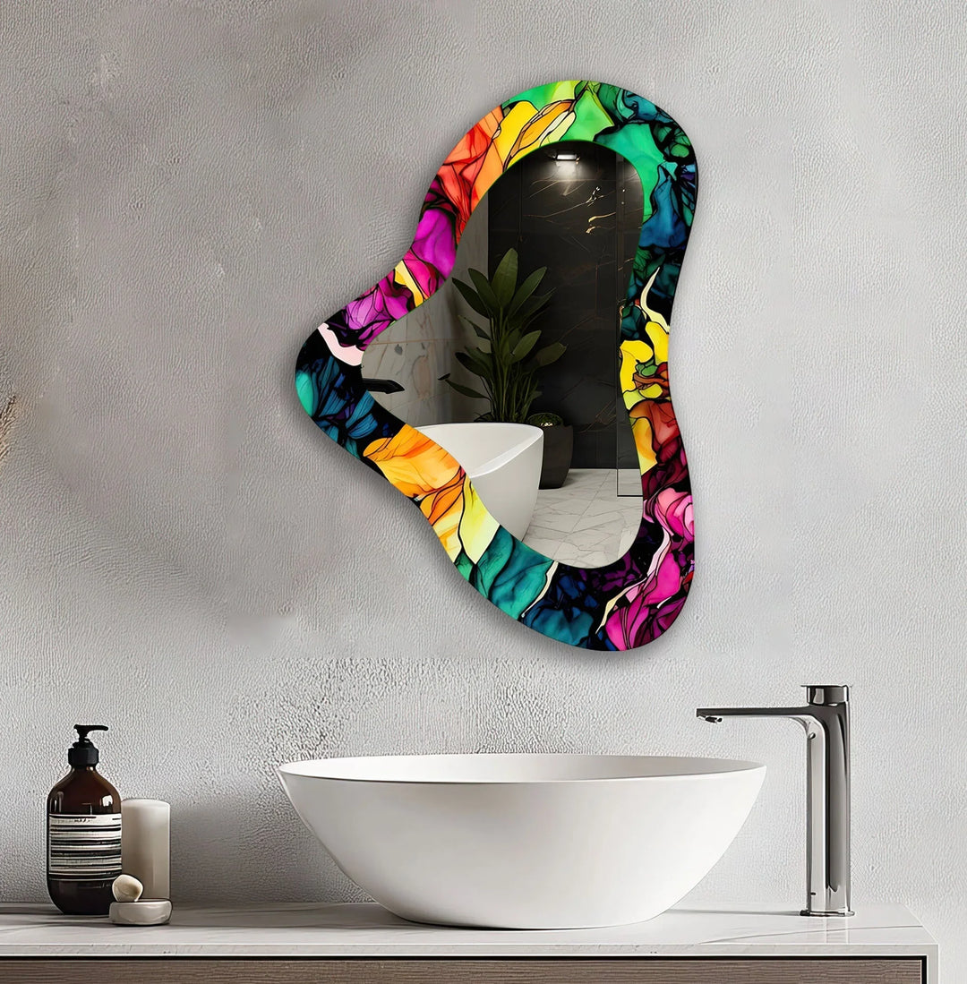 Decorative wall mirror with a minimalist frame to complement both modern and classic interiors
