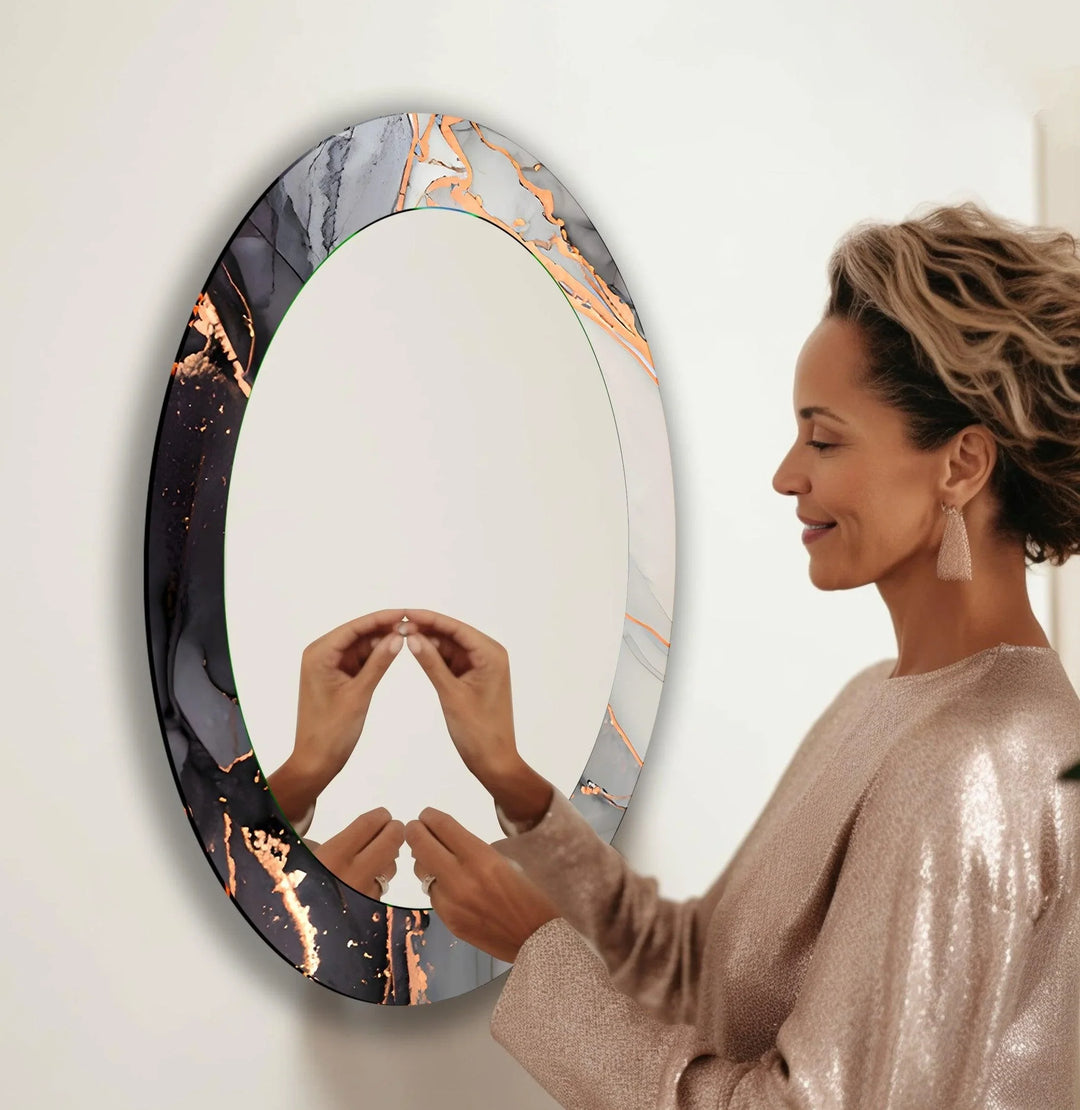 Decorative wall mirror with a minimalist frame to complement both modern and classic interiors