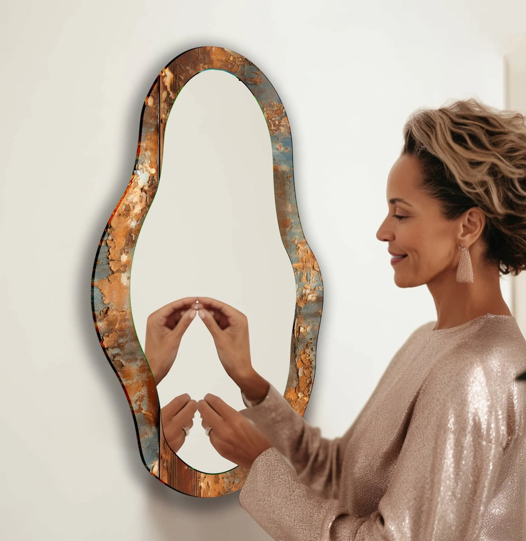 Copper Marble Decorative Wall Mirror - MyPhotoStation