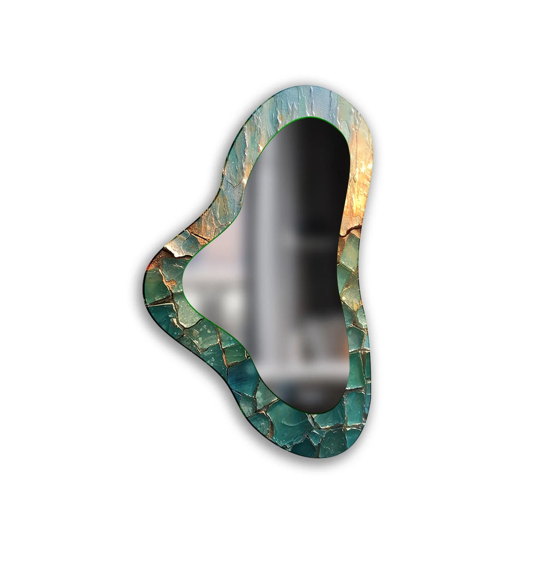 Pastel Green Aesthetic Glass Wall Mirror - MyPhotoStation