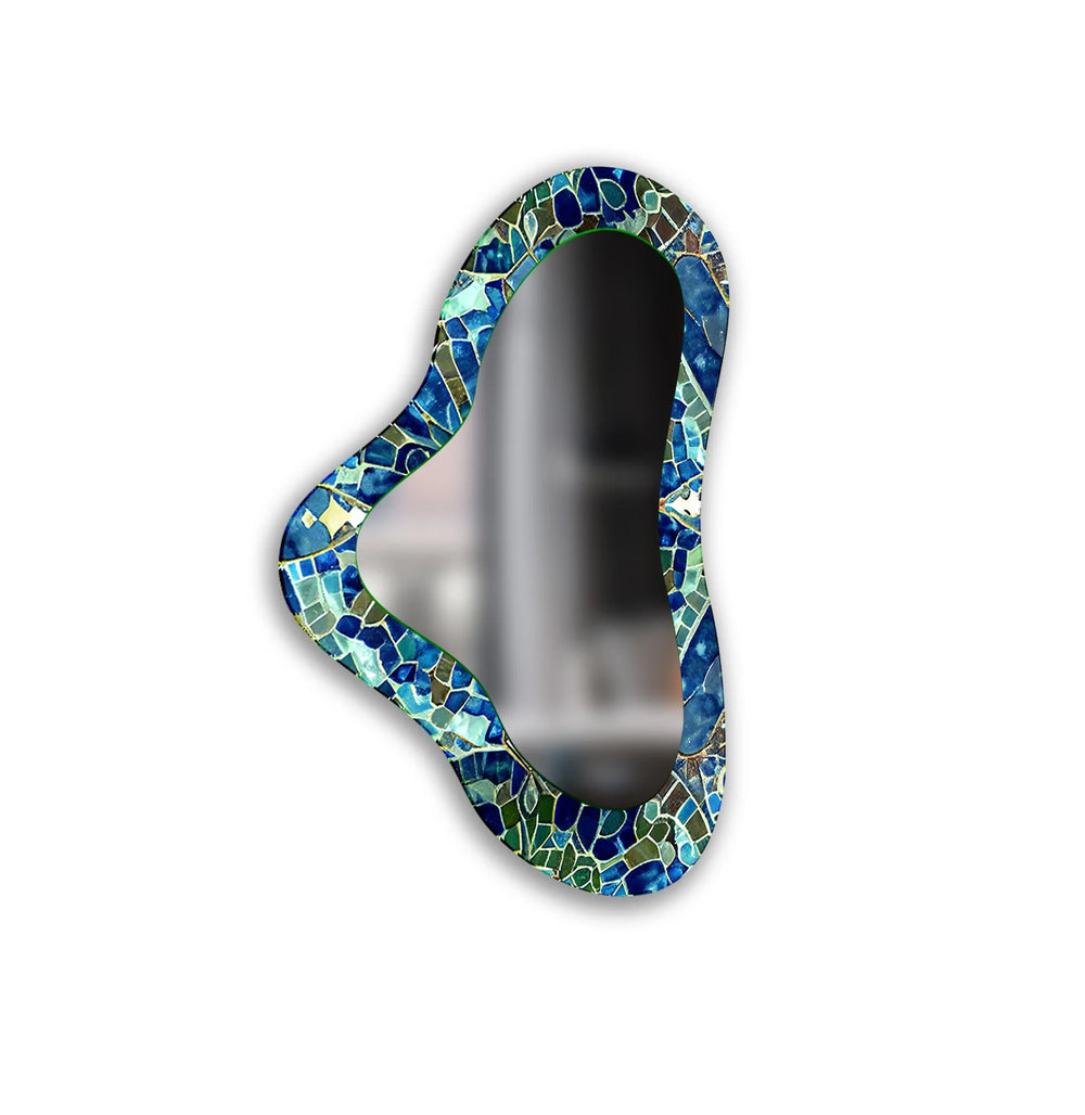 Mirror wall decor combining reflective surfaces and artistic shapes for a stunning focal point