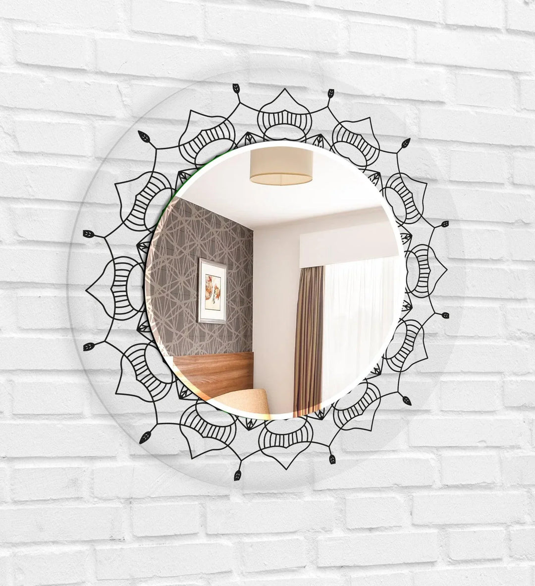 Transparent Black Round Wall Mirror big wall mirror