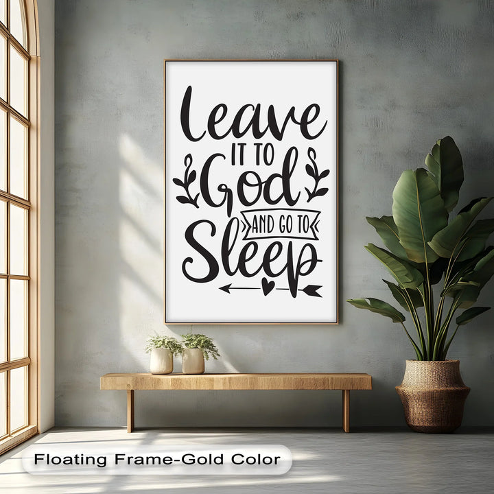 Leave It to God and Go to Sleep – Faith-Inspired Canvas Print - MyPhotoStation