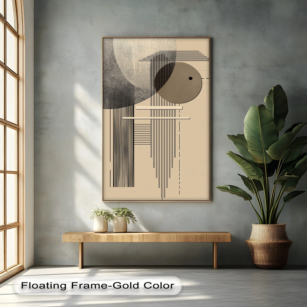 Modern Geometric Harmony – Minimalist Abstract Lines Canvas Print - MyPhotoStation