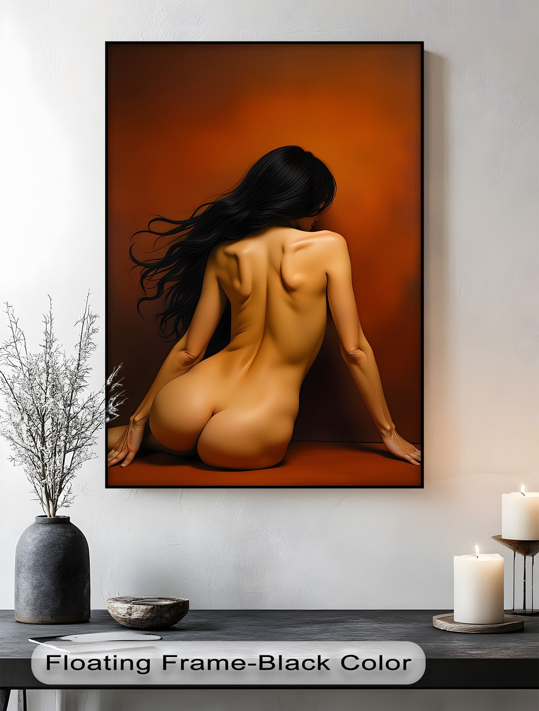 Amber Desire – Erotic Canvas Wall Art | Oversized Wall Art