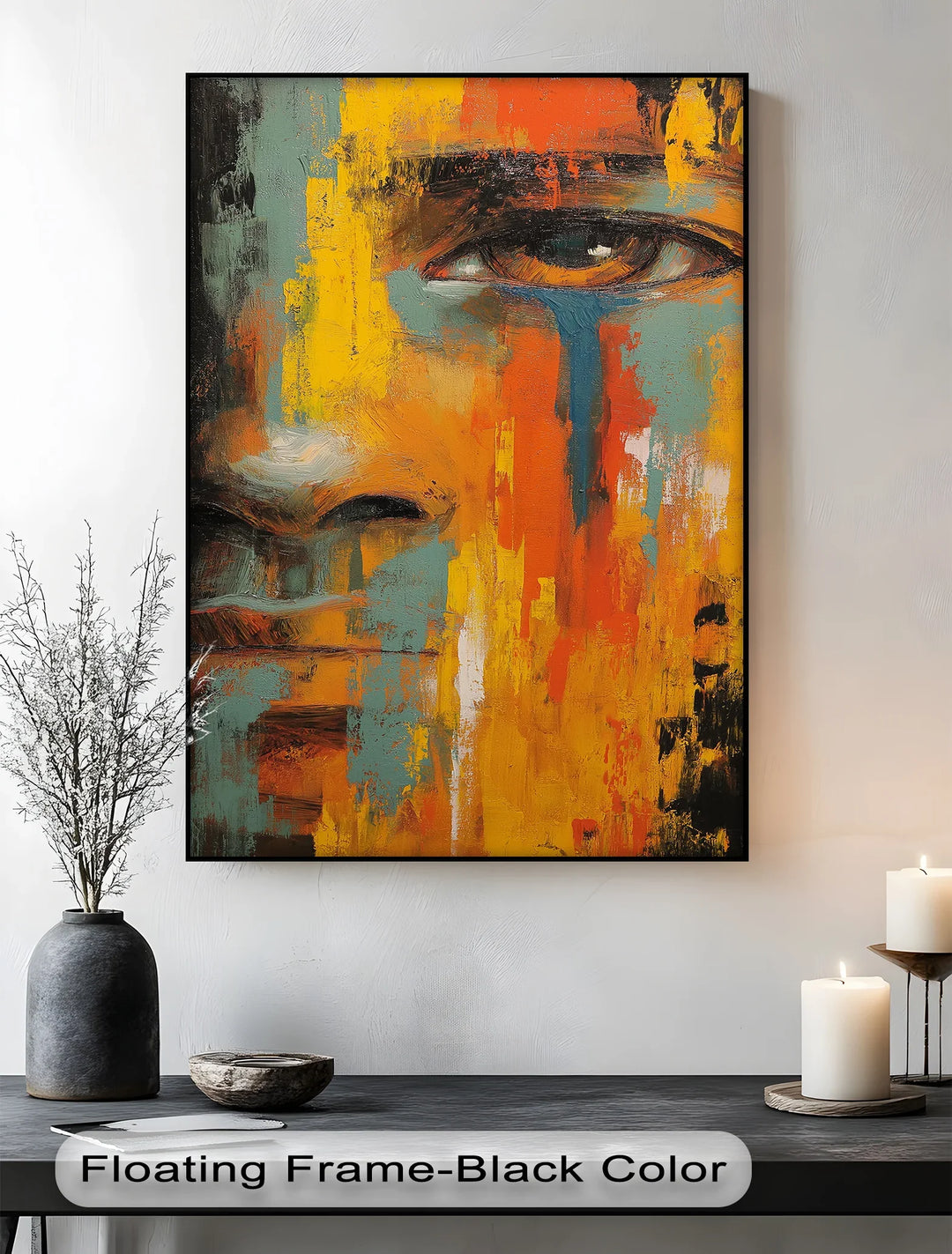 Tears of Expression – Emotional Abstract Face Canvas Print - MyPhotoStation