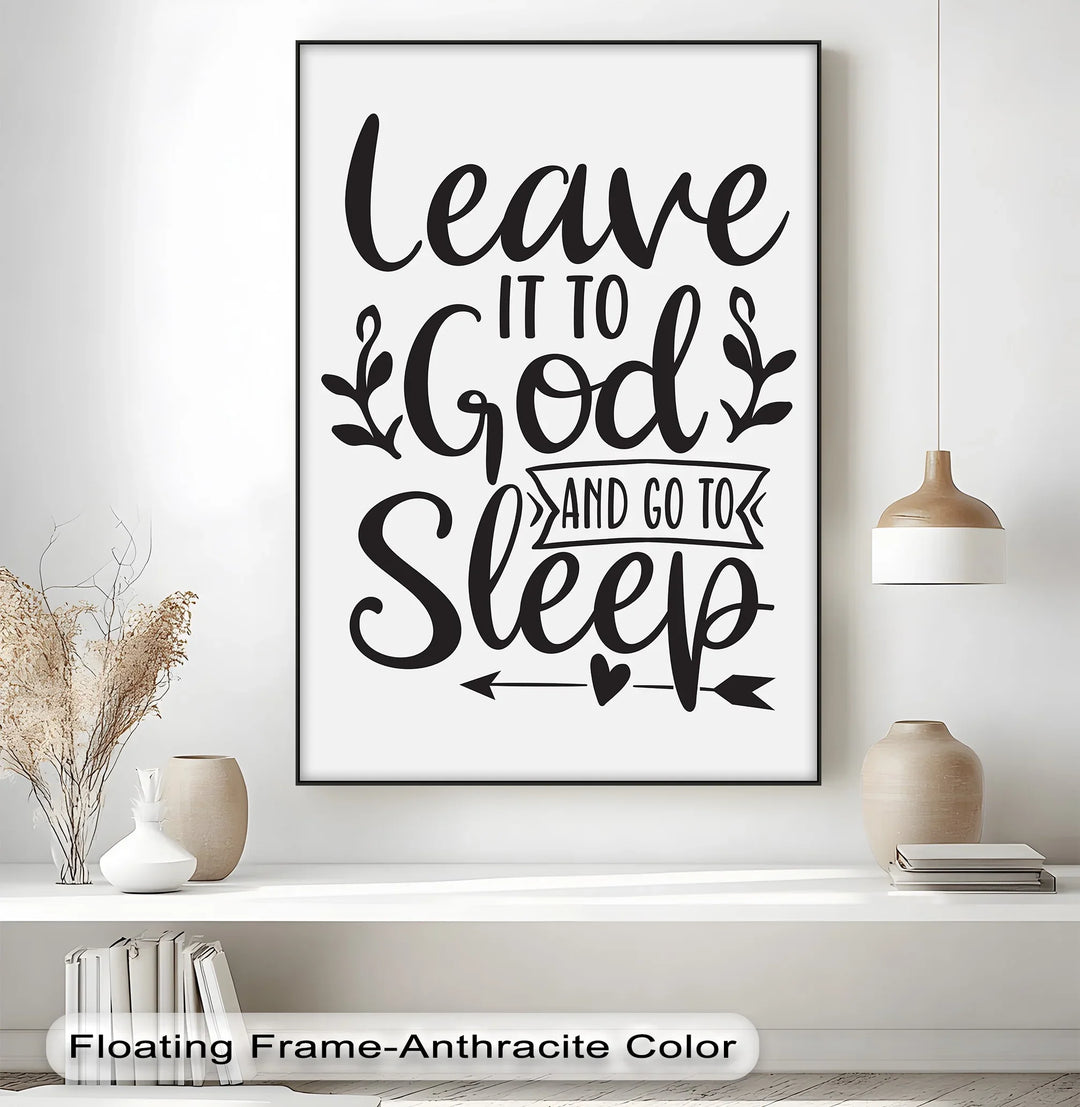 Leave It to God and Go to Sleep – Faith-Inspired Canvas Print - MyPhotoStation