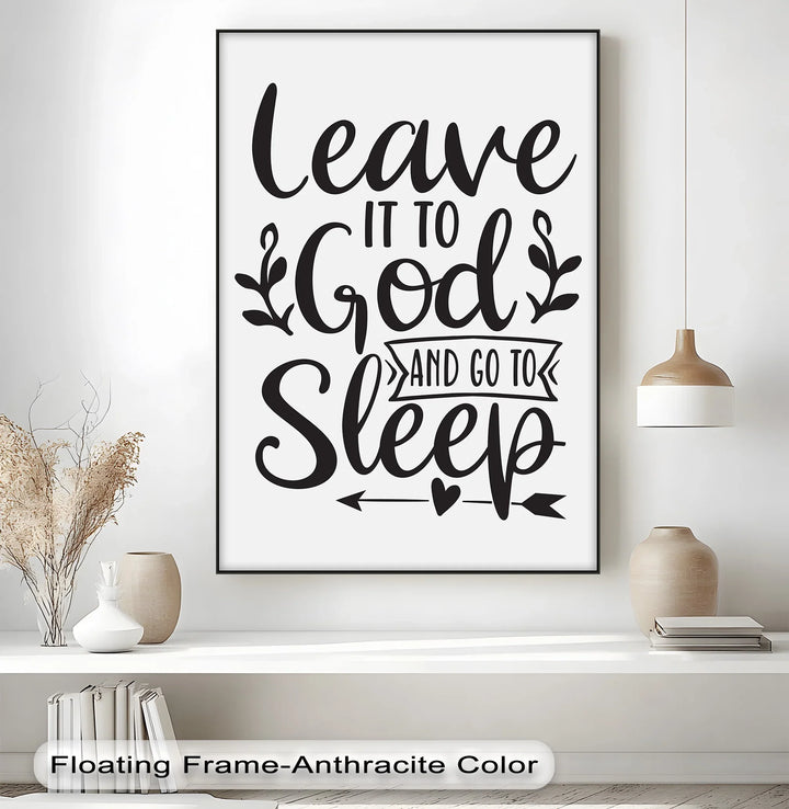 Leave It to God and Go to Sleep – Faith-Inspired Canvas Print - MyPhotoStation