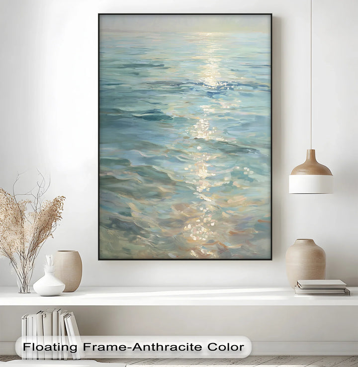 Golden Reflections – Sunlight on Tranquil Ocean Waters Canvas Print - MyPhotoStation