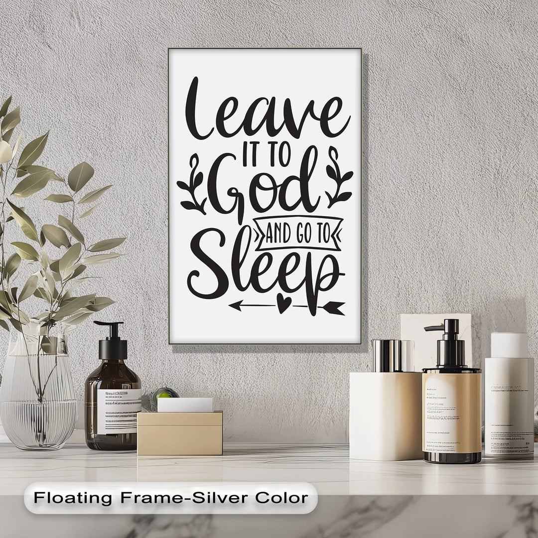 Leave It to God and Go to Sleep – Faith-Inspired Canvas Print - MyPhotoStation